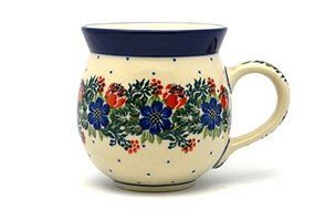 Polish Pottery Mug - 11 oz. Bubble - Garden Party