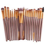 Mikey Store 20 pcs/set Makeup Brush Set tools Make-up Toiletry Kit Wool Make Up Brush Set (Black) N2