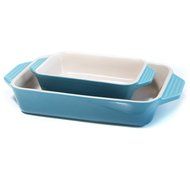 Le Creuset Stoneware Palm Rectangular 2 Piece Casserole Dish Set N5