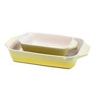 Le Creuset Stoneware Palm Rectangular 2 Piece Casserole Dish Set N7