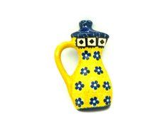 Polish Pottery Magnet - Pitcher - Sunburst