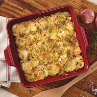 Anolon Vesta Stoneware 9-Inch Square Baker, Persimmon Orange N4