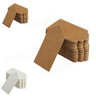 Bargain World 100 Kraft Paper Gift Tags Wedding Label Baking Listed Blank Tag N2
