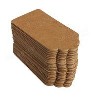 Bargain World 100 Kraft Paper Gift Tags Wedding Label Baking Listed Blank Tag N3