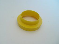 Yellow Plastic Tupperware 2 in 1 Biscuit Cookie Cutter 2 5/8&quot; D