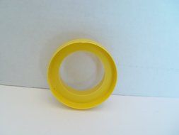 Yellow Plastic Tupperware 2 in 1 Biscuit Cookie Cutter 2 5/8&quot; D N2
