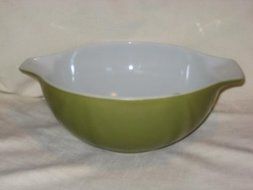 Vintage Pyrex " Olive Verde Green " 4 Quart Cinderella Mixing Batter Nesting Bowl #444
