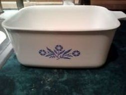 VINTAGE CORNING WARE BLUE CORNFLOWER RECTANGULAR COOKWARE P4B 7"X5 1/2"X3"