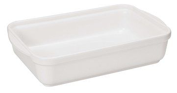 Paderno World Cuisine White Ceramic Rectangular Baker, 1 1/2-Quart