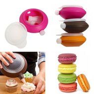 Macaron Baking Decorating Pen Pastry Cream Cake Muffin 3 Nozzle Silicone XMAS