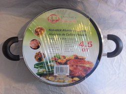 Non-Stick Aluminium Rounded Cooking Pot / Casserole w/ Glass Cover (6.5) N3