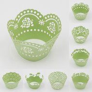 Sophiebella 60-count Green-Cupcake-Wrappers Decorating Supplies for Paper-Baking-Cups for Wedding Holiday - 5...