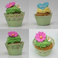 Sophiebella 60-count Green-Cupcake-Wrappers Decorating Supplies for Paper-Baking-Cups for Wedding Holiday - 5... N2
