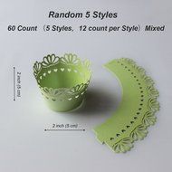 Sophiebella 60-count Green-Cupcake-Wrappers Decorating Supplies for Paper-Baking-Cups for Wedding Holiday - 5... N3
