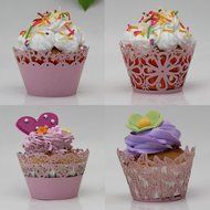 Sophiebella 60-count Green-Cupcake-Wrappers Decorating Supplies for Paper-Baking-Cups for Wedding Holiday - 5... N13