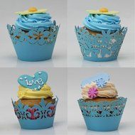 Sophiebella 60-count Green-Cupcake-Wrappers Decorating Supplies for Paper-Baking-Cups for Wedding Holiday - 5... N38
