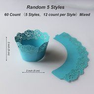 Sophiebella 60-count Green-Cupcake-Wrappers Decorating Supplies for Paper-Baking-Cups for Wedding Holiday - 5... N39