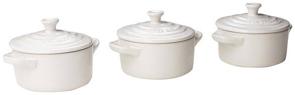 Le Creuset Stoneware Christmas Color Cocottes, Set of 3