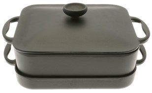 Iwachu Square Iron Sukiyaki Multi-Pan Set, Black