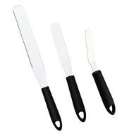 Ading Stainless Steel Paint 3-Piece Spatula Pallet Knife Silicone Handle