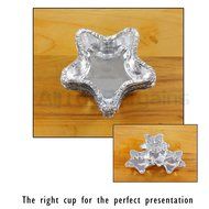 144 Star Baking Cups Aluminum Foil Mold Cupcakes Disposable Silver Tin Bake New