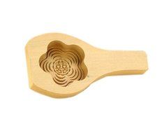 Beautiful Flower And Txt Pattern Wooden Pumpkin Pie/Moon Cake Baking Mold