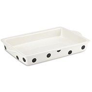 KSNY All in Good Taste Words B/W Lg Rect Baker, White