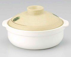 Yamabuki for 5-6 persons 13inch Donabe Japanese Hot pot White Ceramic Made in Japan