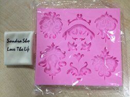 Yunko Palace Reliefs Flame Collection Fondant Mold Silicone Sugar Craft Molds DIY Cake Decorating