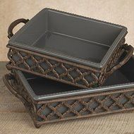 GG Collection Ogee-G Baker (14" x 9.5", Gray)