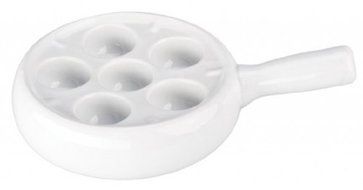 BIA Cordon Bleu - Set of 2 - 9" White Porcelain Escargot Serving/Baking Dish