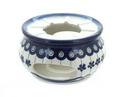 Polish Pottery Flowering Peacock Teapot Warmer