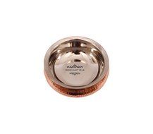 IndianCraftVilla 4.0" X 4.8" X 2.0" Handmade Steel Copper Mughlai handi Set of 3 Volume 300 ML With Lid serving... N3
