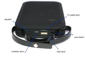 Portable Bluetooth Speakers Mini Wireless Speaker via Micro TF Card/USB Reader FM Radio（Black) N2