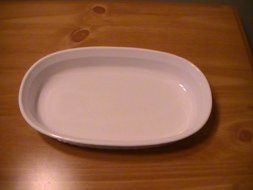 Corning French White Oval Open Casserole - F-7-B N3