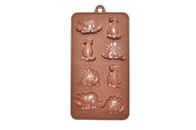 NY Cake Dinosaurs Silicone Chocolate Mold, 8 Cavities