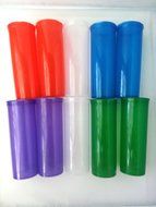 Multicolor 10 Pack -Large 60 Dram Pop Top Bottles - Vial Medical Herb Containers