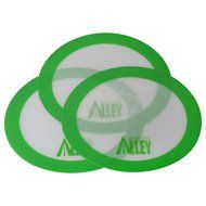 Silicone Alley, 3 Non-stick Mat Pad / Silicone Rolling Baking Pastry Mat Large Round 9.5&quot; Green N2