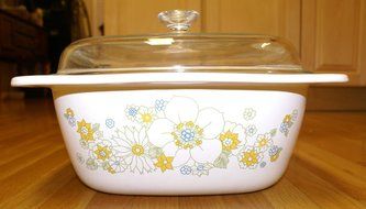 Corning Ware Floral Bouquet Dutch Oven Casserole Baking Dish P-34-b N3