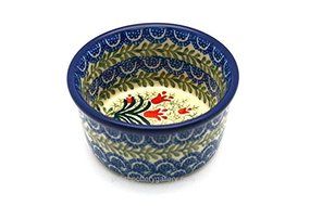 Polish Pottery Ramekin - Crimson Bells
