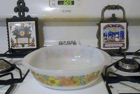 Vintage Schott Mainz Summer Floral Casserole - 1.5 qts