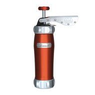 Marcato Made in Italy Atlas Deluxe Biscuit Maker Cookie Press, Stainless Steel, Red, Includes 20 Cookie Disc Shapes...
