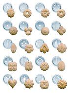 Marcato Made in Italy Atlas Deluxe Biscuit Maker Cookie Press, Stainless Steel, Red, Includes 20 Cookie Disc Shapes... N5