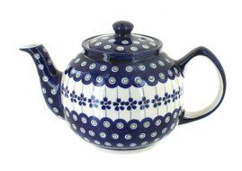 Polish Pottery Flowering Peacock Medium Teapot