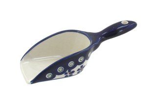 Polish Pottery Flowering Peacock Scoop