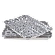 Kmise Large Disposable Aluminum Foil Barbecue Grill Plate for Home Picnic and BBQ 4 Pcs N6