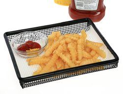 Oven Crisper Trays &ndash; Set of 2 Non-stick Mesh Crisper Trays &ndash; Perfectly Crisp Fries, Chicken Tenders, Tater Tots... N4