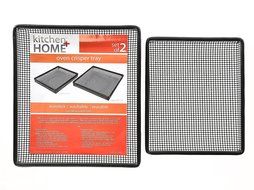 Oven Crisper Trays &ndash; Set of 2 Non-stick Mesh Crisper Trays &ndash; Perfectly Crisp Fries, Chicken Tenders, Tater Tots... N5