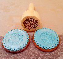 Fondant cookie stamp, cookie decorating stamp, imprint cookie stamp, snowflake design