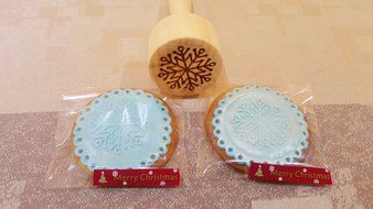 Fondant cookie stamp, cookie decorating stamp, imprint cookie stamp, snowflake design N3